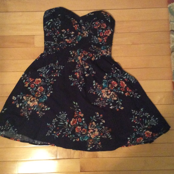 Floral Strapless Dress