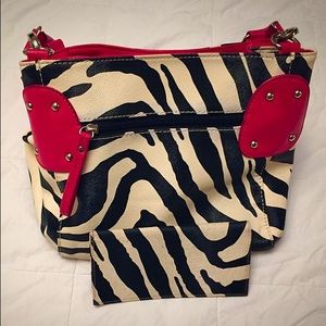 Zebra print purse