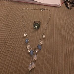 Swarovski crystal brand necklace and ring