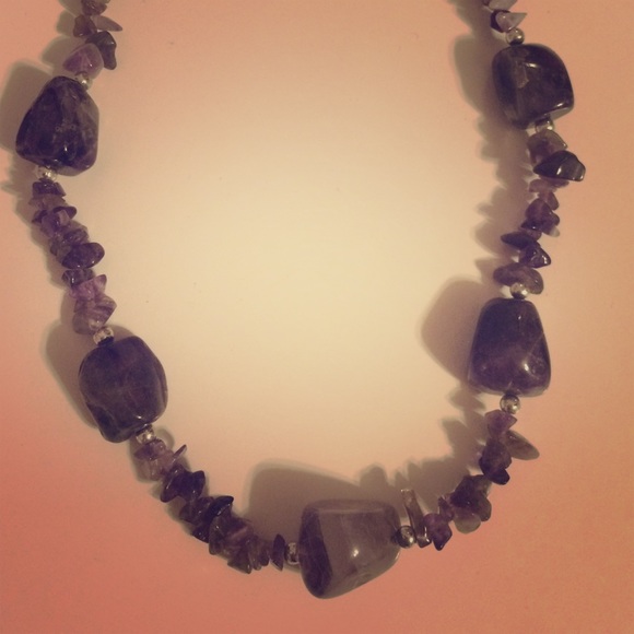 Purple stone necklace