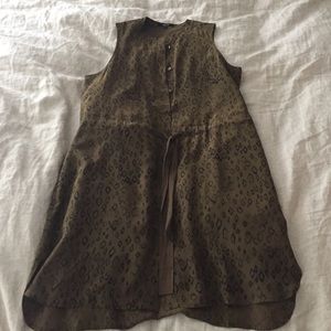 Madewell sleeveless button down dress