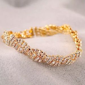 B2G1 SALE Beautiful Gold Tone Crystal Bracelet