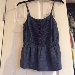denim peplum top