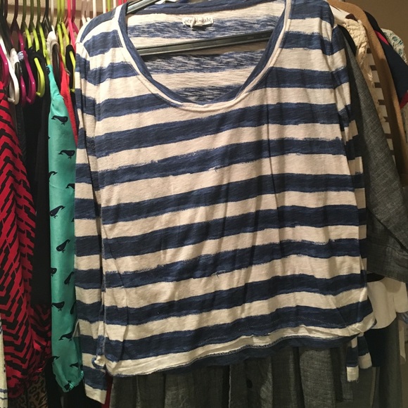 Striped long sleeved top