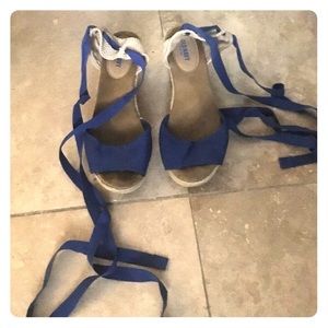 Ankle Tie Wedge Heels