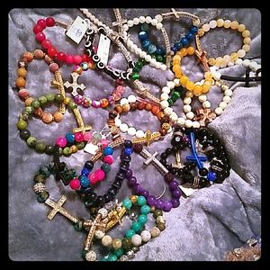 Bulk lot of cross bracelets