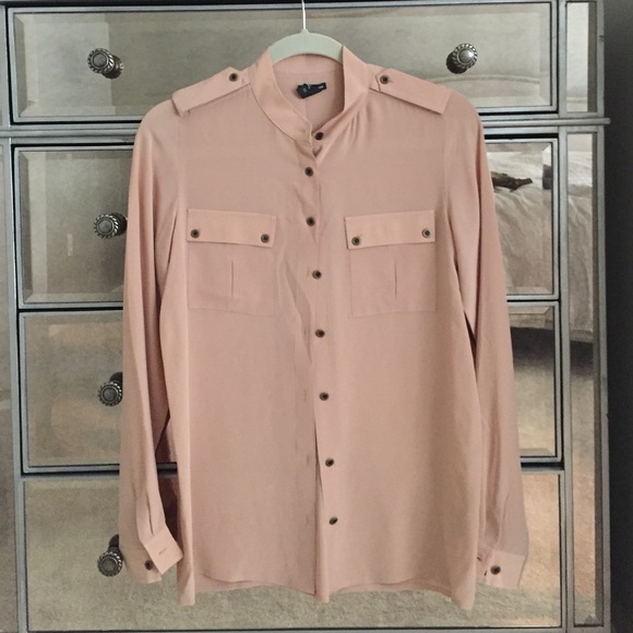 Club Monaco blush silk blouse