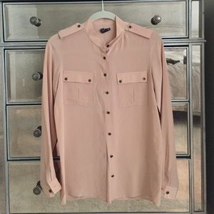 Club Monaco blush silk blouse