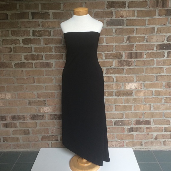 Asymmetrical Simply Elegant Black Dress / Gown