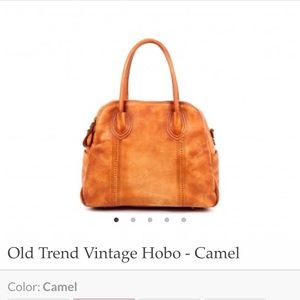 Old trend hand-painted leather hobo NWT