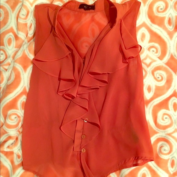 🎊Orange Button Up Blouse (2for$15)