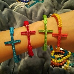 Colorful cross bracelets