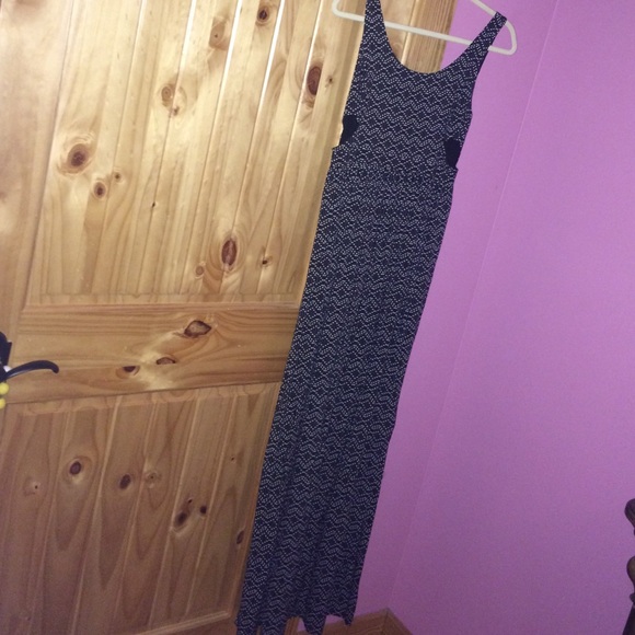 Long black dress open sides