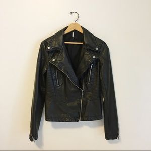 Free People Vegan Leather Moto Jacket