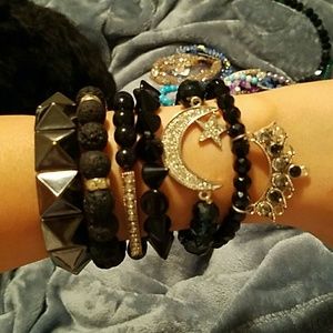 Stack of bracelets