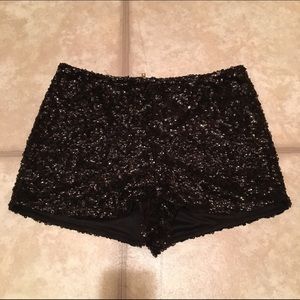 Black Sequin Shorts!