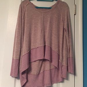 Free People Deep Pink Long Sleeve Tunic