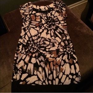AA Studio business casual dress in brown/beige.