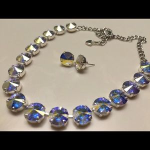 Swarovski Crystal Elements Crystal AB necklace set