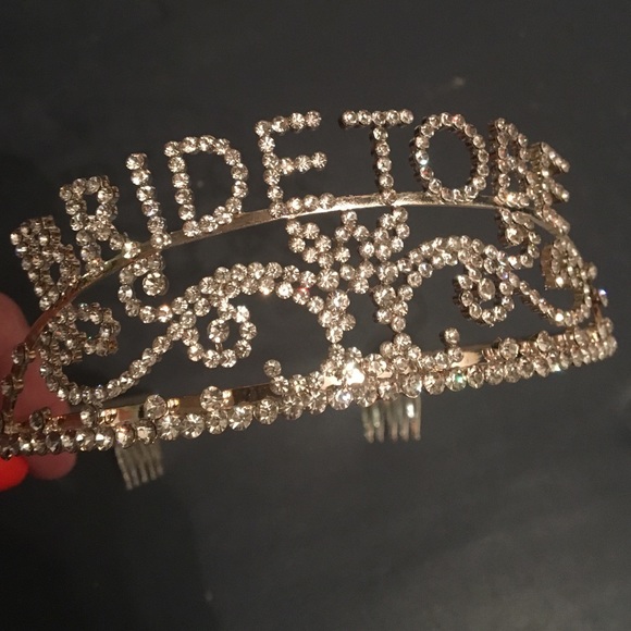 Rhinestone "Bride To Be" Tiara