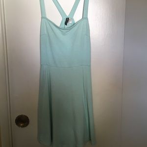 Mint blue flowy dress