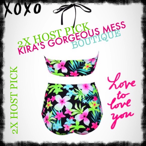 🌺2XHP🌺BNWT PLUS SIZE HIGH WAISTED BATHING SUIT - Picture 3 of 4