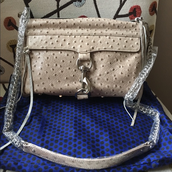Rebecca Minkoff Handbags - Rebecca Minkoff MAC, Ostrich Leather Gray