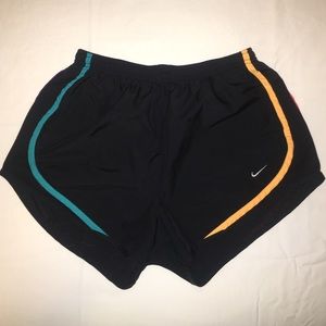 Nike Shorts, black with colored piping, medium