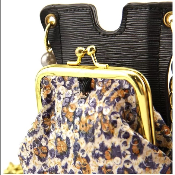 Steve Madden  leopard print Tan Clutch  kiss lock - Picture 3 of 4