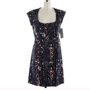 French Connection abstract cap sleeve dress