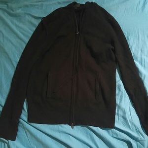 Jcrew black Italian cashmere zip up hoodie