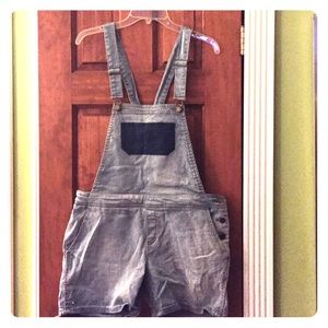 Denim Overall Shorts