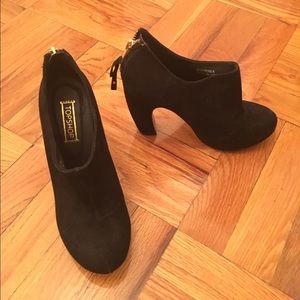 Topshop Black Suede Booties