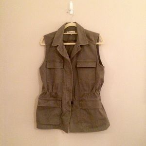 Madewell olive green vest