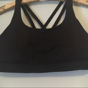 Black with words sports bra - Lululemon