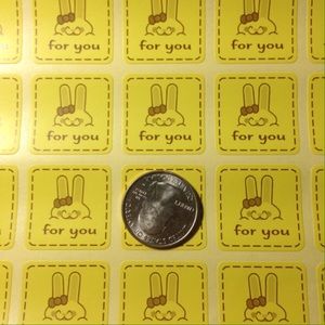(100) yellow packing stickers