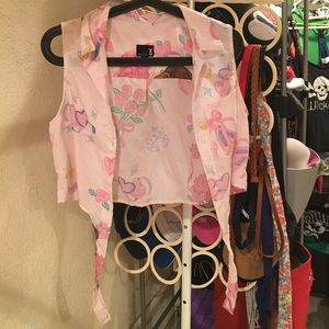 Barbie button up crop top!