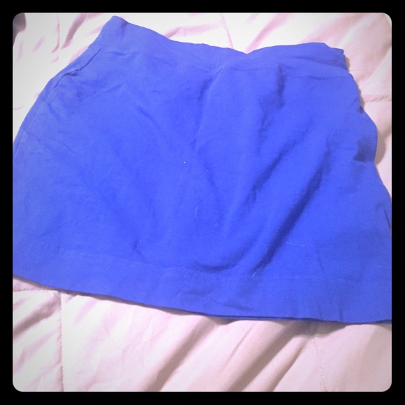 Royal blue cotton skirt
