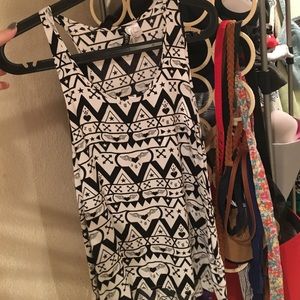 Black and white Racerback tank