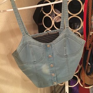 Denim crop top!