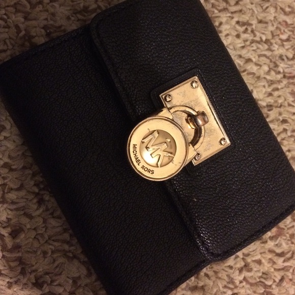 Micheal Kors black gold wallet