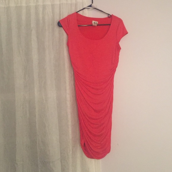 Hot pink body on dress