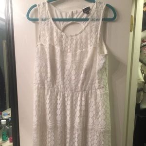 Ivory Torrid Lace Overlay Dress