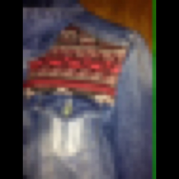 Jean Jacket w/ Tribal Print - Picture 3 of 3