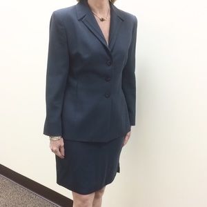 Tahari dark blue skirt suit