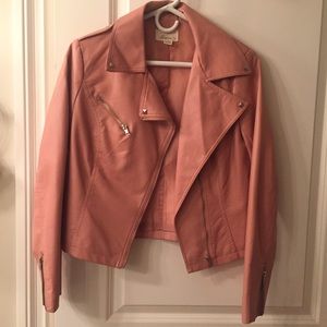 **SOLD**Rose color 'leather' jacket