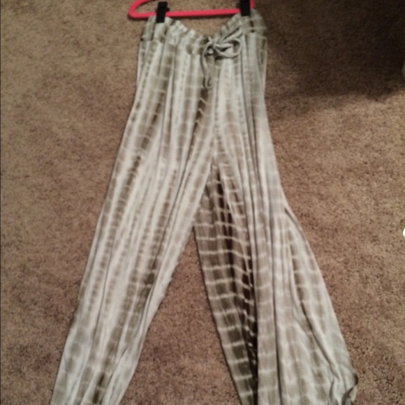 Tie dye wide leg pants