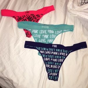 NEVER WORN Victoria's Secret yoga thongs M