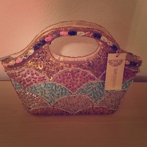 New small beaded hand bag