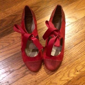 Red Jeffrey Campbell Wedges